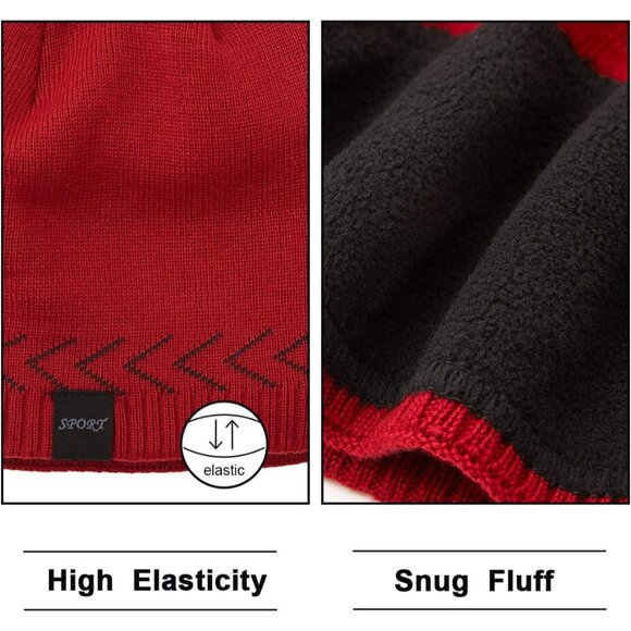 Stylish Fleece Lined Skull Beanie for Men & Women - Perfect for Cold Days - Picture 3 of 7